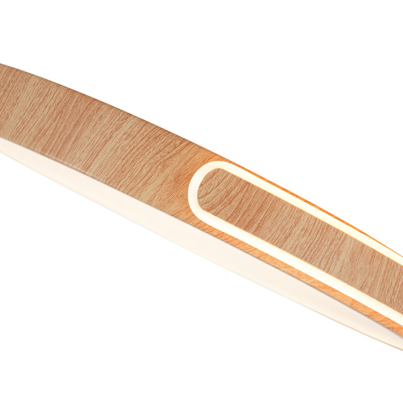 Plafonnier encastré à DEL en bois moderne ultra-mince à intensité variable Modern Farmhouse