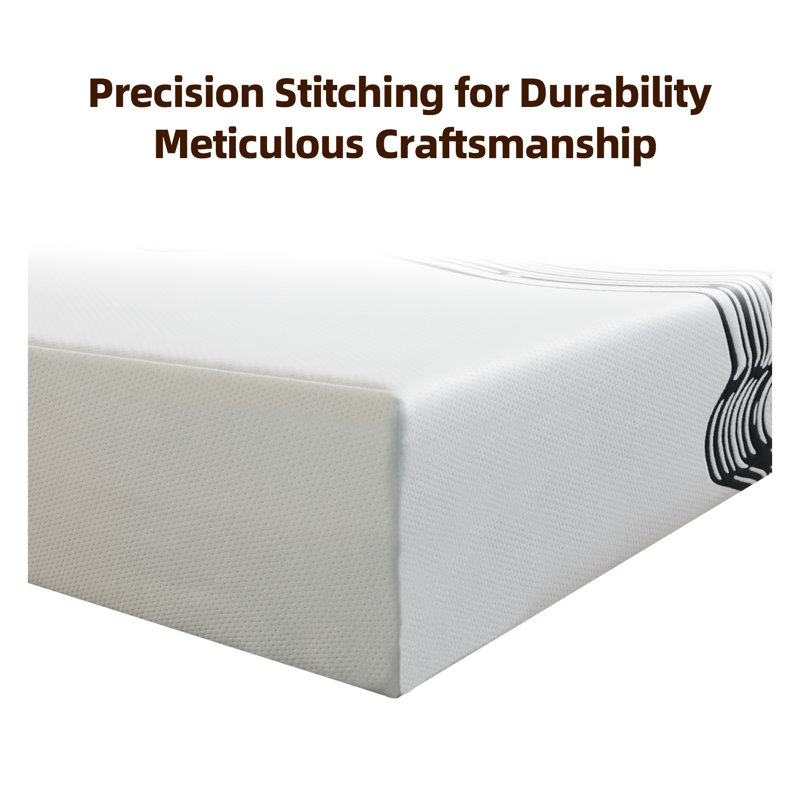 Matelas en mousse pour lit très grand de 12 pouces - fabriqué au Japon avec un tissu respirant rafraîchissant, un support à rebond élevé et des matériaux écologiques pour les chambres modernes