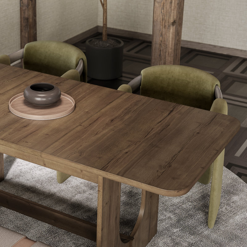 Extendable Dining Table, Dark Wood