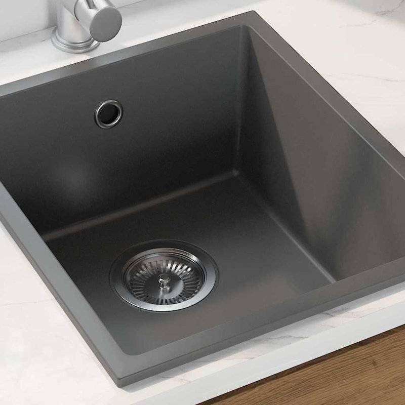 Kitchen Sink Granite, Grey, 20cm H  x 38cm W  x 44cm D