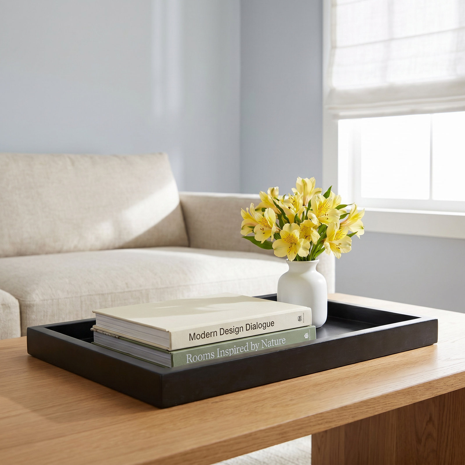Matheson Decorative Tray, 2" H x 10" W x 18" D, Black