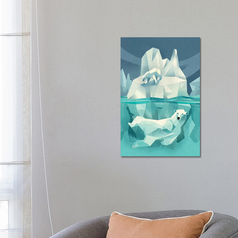 Polar Bear by Dieter Braun - Print on Canvas, 66.04 cm H x 45.72 cm W x 1.91 cm D, Wrapped Canvas