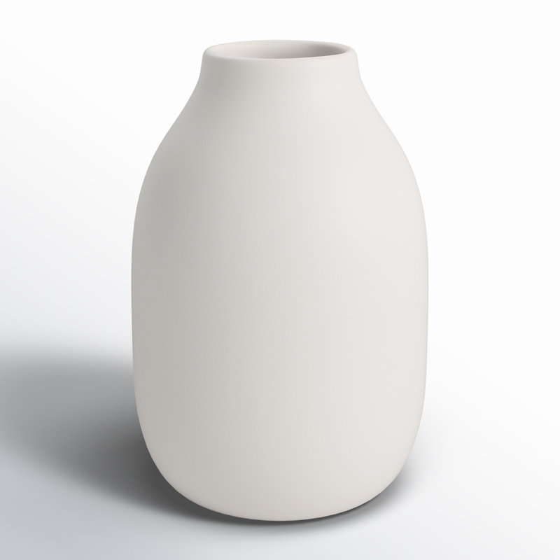 COLORA Porcelain Table Vase, Overall Height - 7.87", Moonbeam