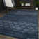 Tapis géométrique bleu marine Jacobine