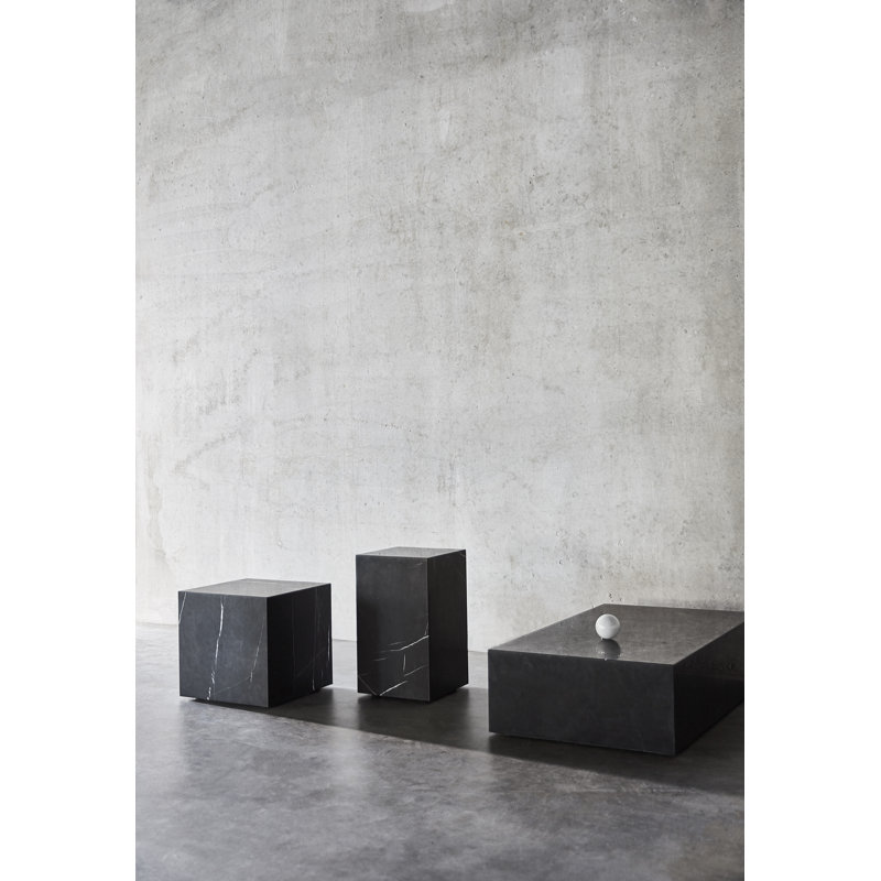 Plinth Coffee Table, Black Marquina