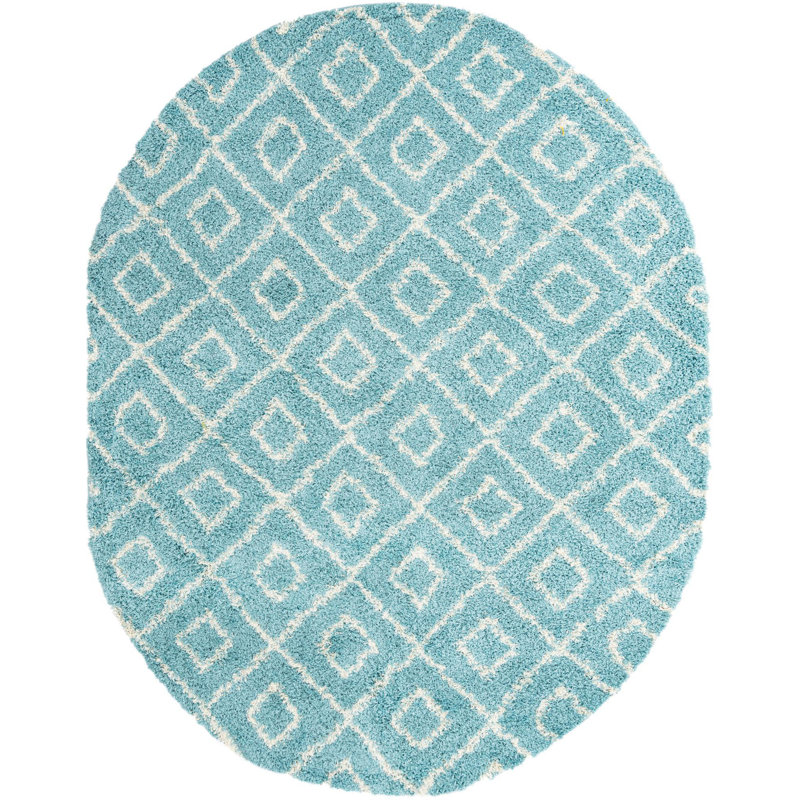 Assis Geometric Indoor Rug, Oval 7'10" x 10'