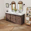 Ensemble de meuble-lavabo double en bois manufacturé 2 tiroirs 2 portes Chimira-129439377-134039060-136892660