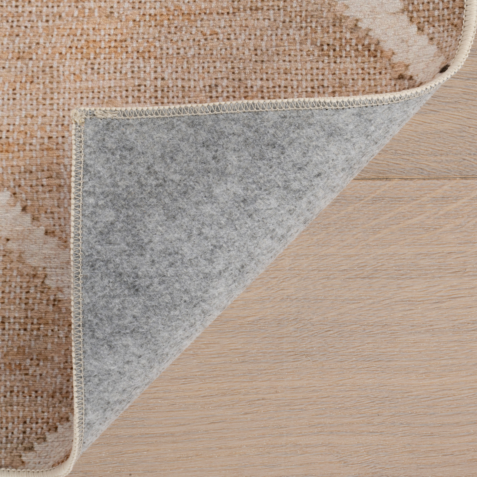 Kali Natural Machine Printed Washable Rug, Rectangle 2' x 3'