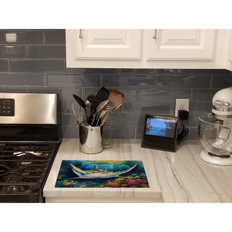 Sting Ray Glass Cutting Board Large