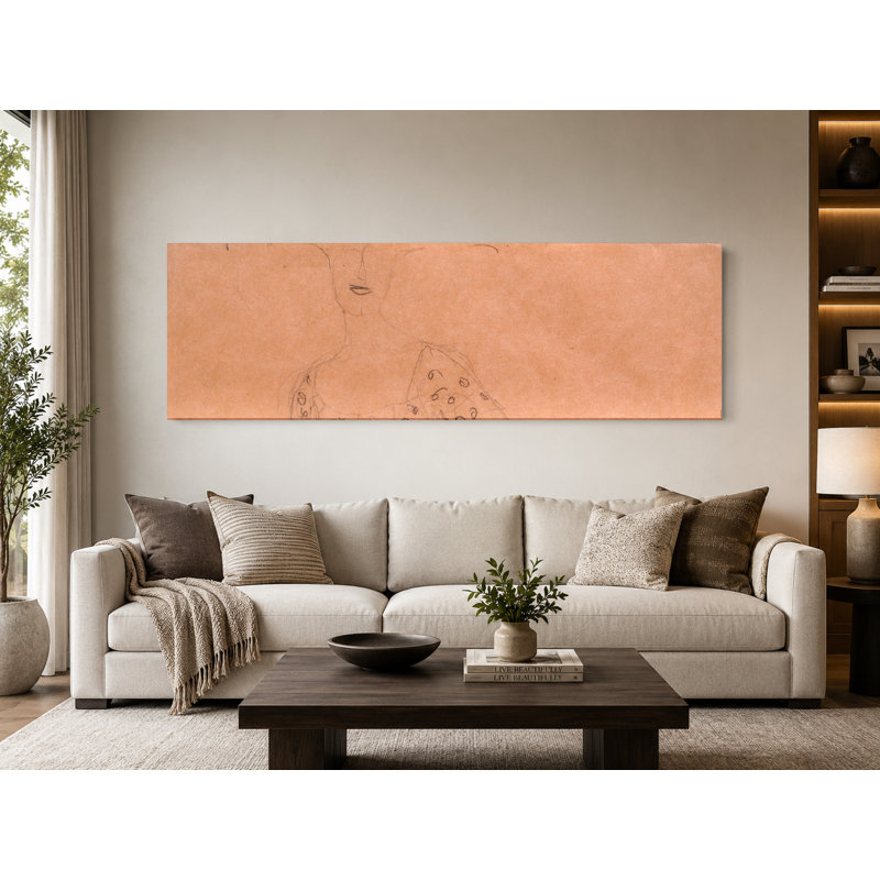 Étude pour le portrait d'Adèle Bloch-Bauer I (vers 1903-1707) - art mural panoramique sur toile, 60" W x 20" H