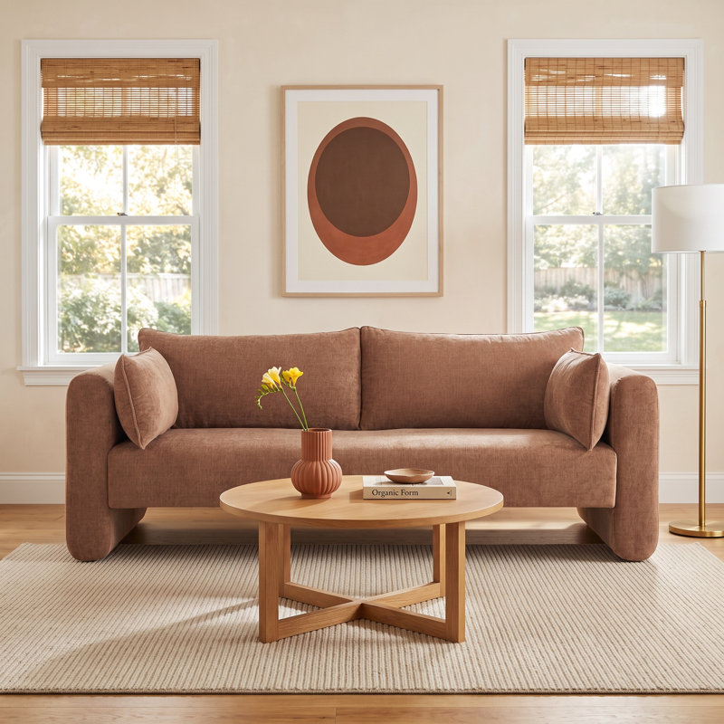 Lauro 85" Upholstered Sofa, Heritage Pink
