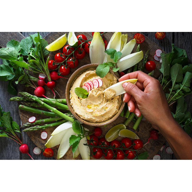Roasted Radishes Hummus 1 Piece Wrapped Canvas Wall Art, 30cm H x 46cm W x 3.8cm D