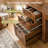 59 Inch Farmhouse Office Desk, Computer Desk with Barn Door Design, Charging Station, Storage Cabinet, File Drawer & Keyboard Tray-1510723993