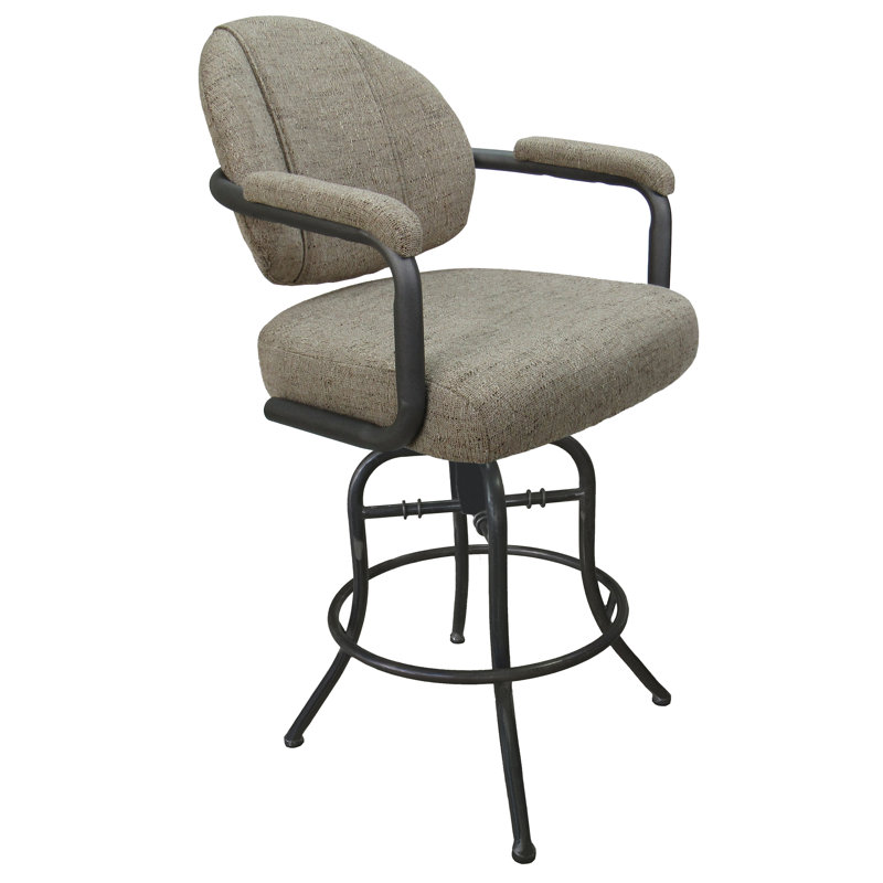 Tabouret de bar pivotant et inclinable en métal 26 po ou 30 po Dahlstrom - M-70, Gris, Gris