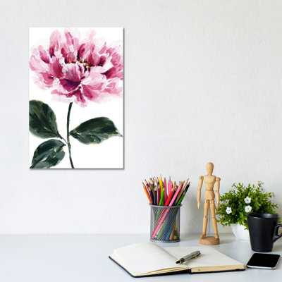 Peony No. 2 1 Piece Wrapped Canvas Painting