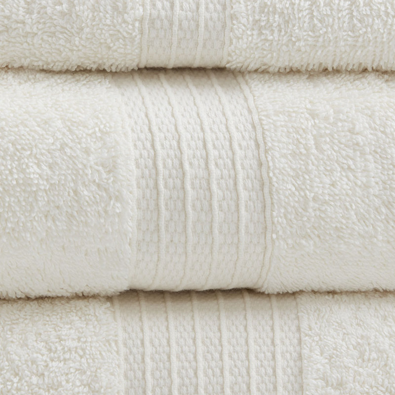 6 Piece Organic Cotton Towel Set, Ivory, Ivory