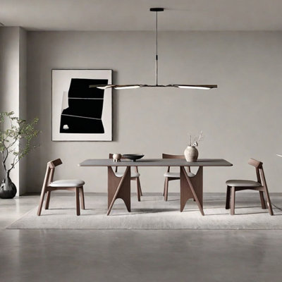 Creative simple sintered stone dining table set