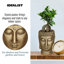 Buddha Head Small Planter, Concrete Effect Indoor Plant Pot, Face Flower Pot, Decorative Pot Cover-1120853926-1120853927