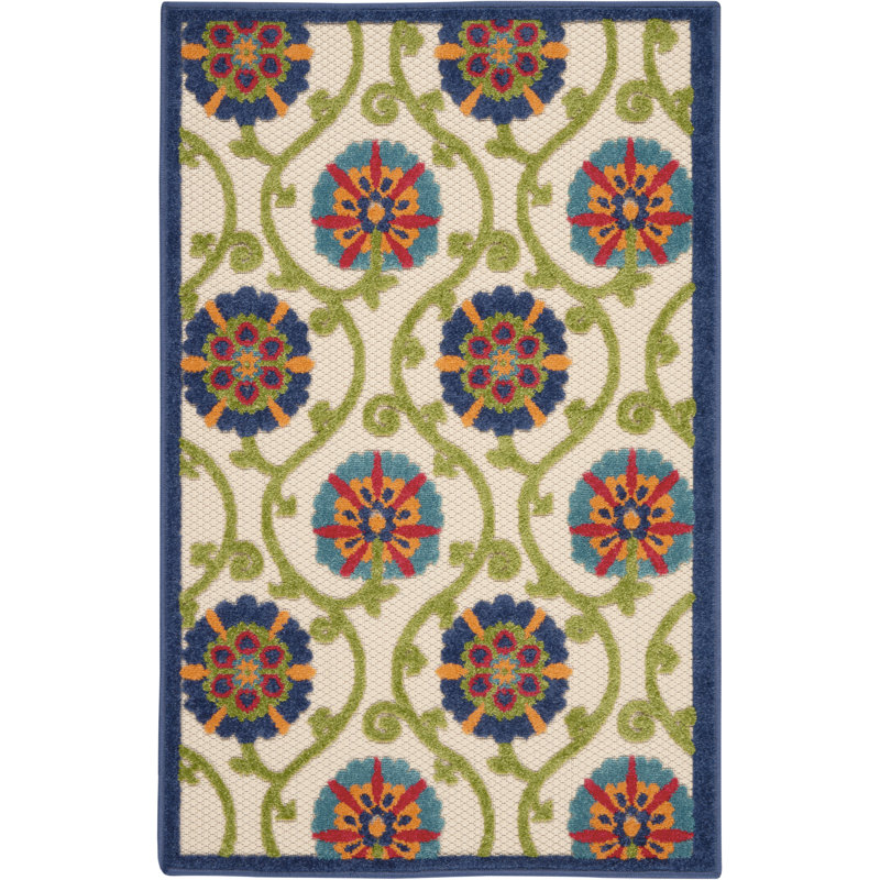Tapis bleu Newton, Rectangle 2 pi 8 po x 4 pi
