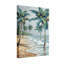 Plantes et fleurs, plage tropicale, palmiers, vagues de l'océan, ciel de sable-861106435