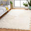 Abriel Abstract Handmade Wool Area Rug in Ivory-696255478