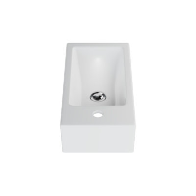 Cantrio PS-020 19.75 inch Vitreous China Above-Counter Bathroom Sink