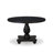 5 Piece Dining Table Set Includes a 48" Round Table with Pedestal and 4 Navy Blue Polyester Fabric Upholstered Chairs, Sand Blasted Black-6334576-6334586