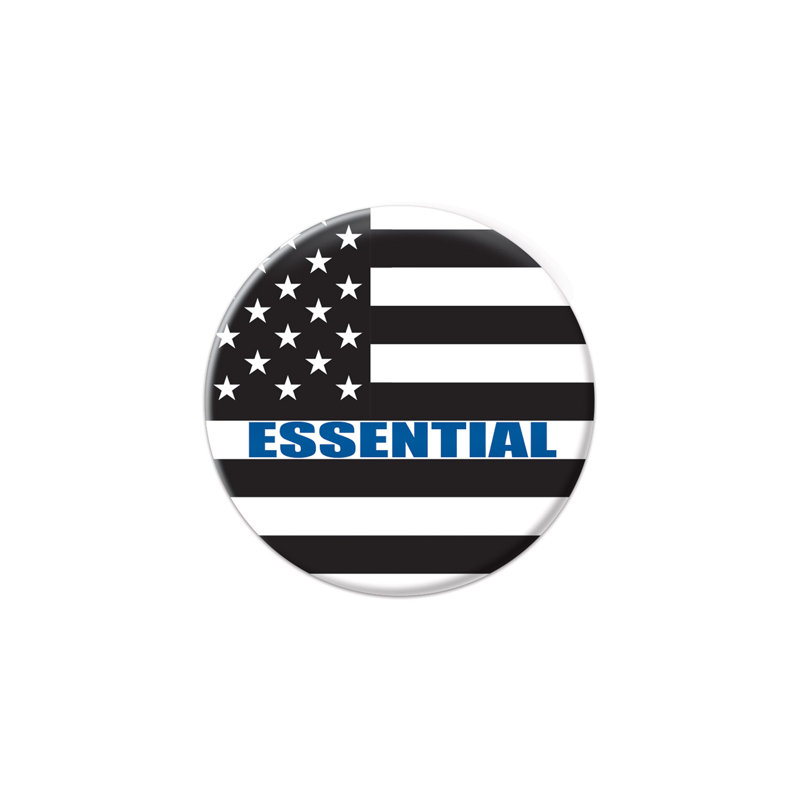 Essential Button - 2" - Pack of 6, Blue