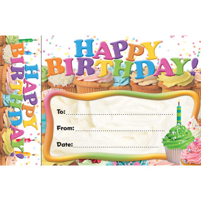 Marque-page Happy Birthday Cupcakes