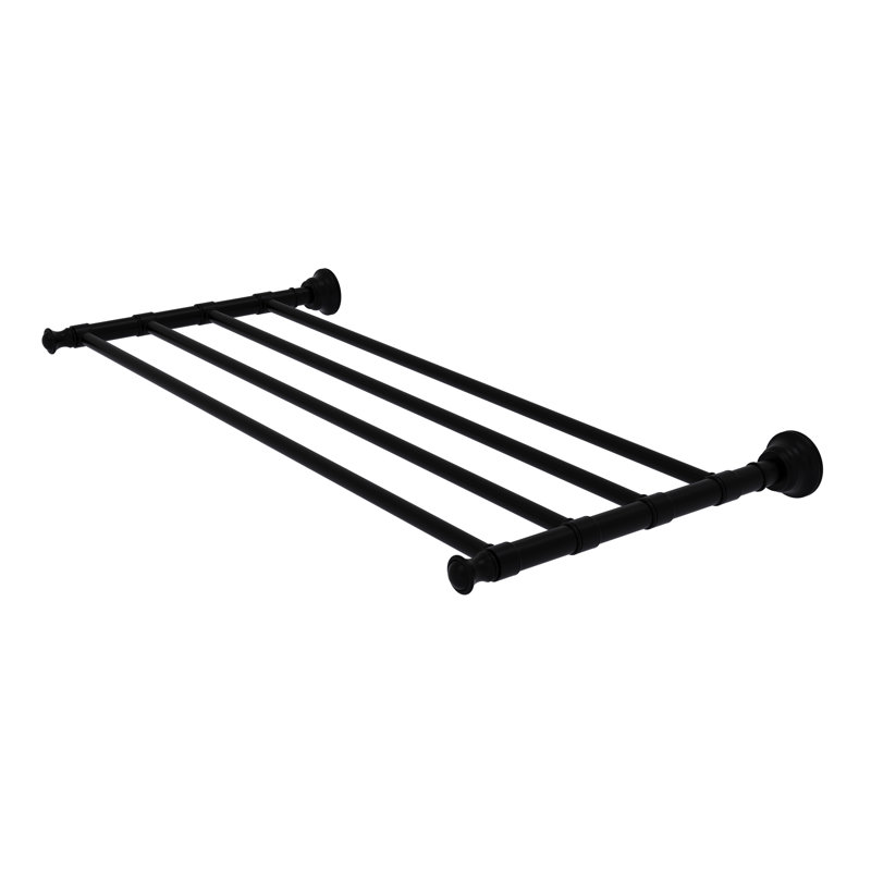 Porte-serviettes mural Freyja, Noir mat, P 12,7 po x l 38 po x H 2 po
