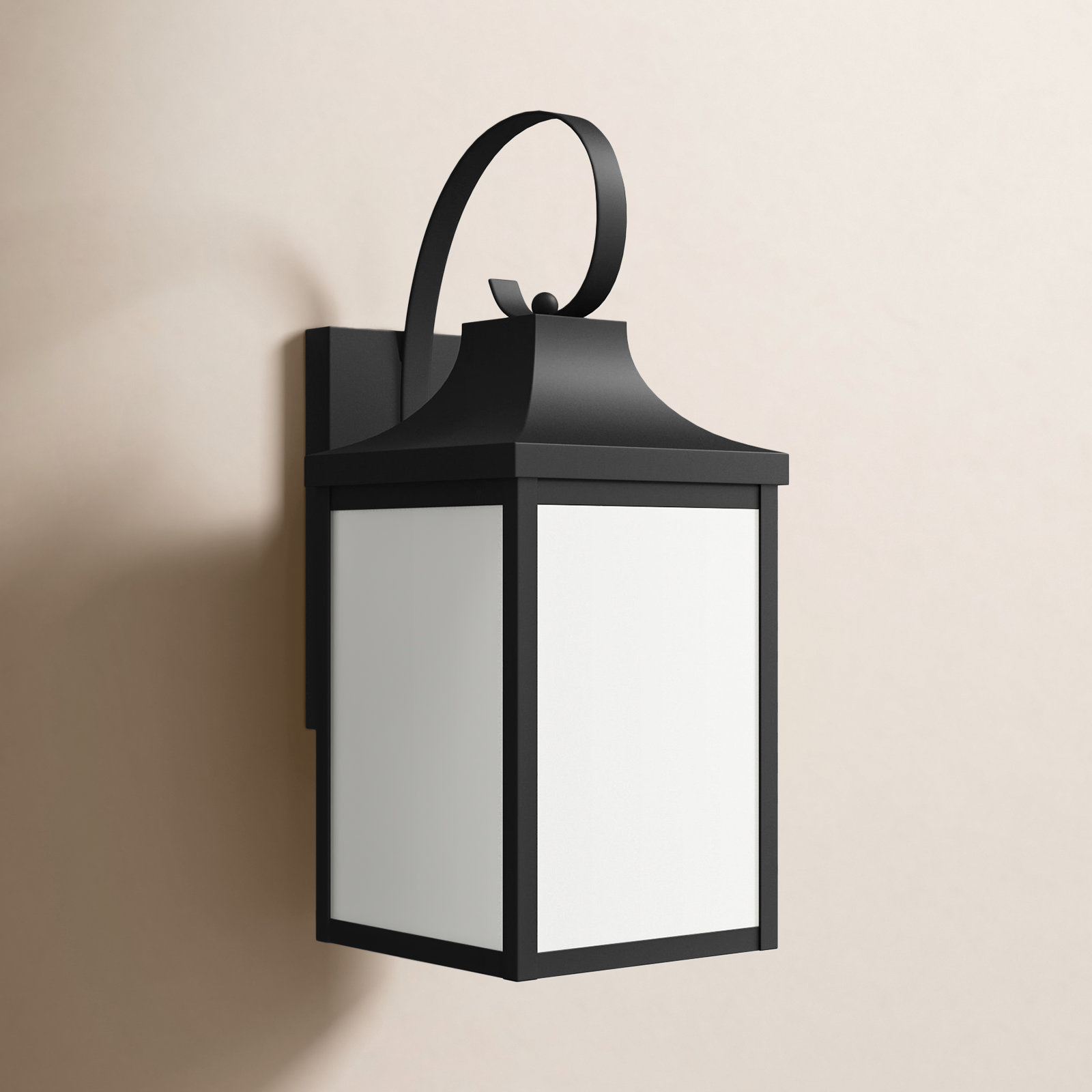 Single Light Outdoor Wall Light, Textured Black, No, 22'' H x 9.75'' W x 8.5'' D