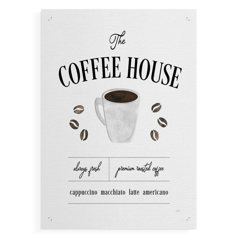 Café Always Always - impression sur toile seulement - non encadrée, H 18 po x l 12 po