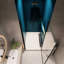 Porte de douche universelle réglable 1 3/8 po avec finition noire matte et pivot. Verre trempé de 1/4 po, 36 000 tests d'ouverture / fermeture, fuite, installation facile, convient à 28-29 3/8 combinaisons