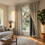 Faux Linen Room Darkening Curtain