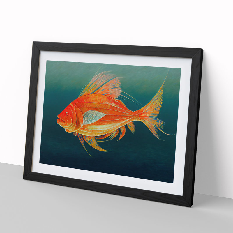 Fish Portrait Vol.4 - Framed Print, Black, 46cm H x 64cm W x 2cm D