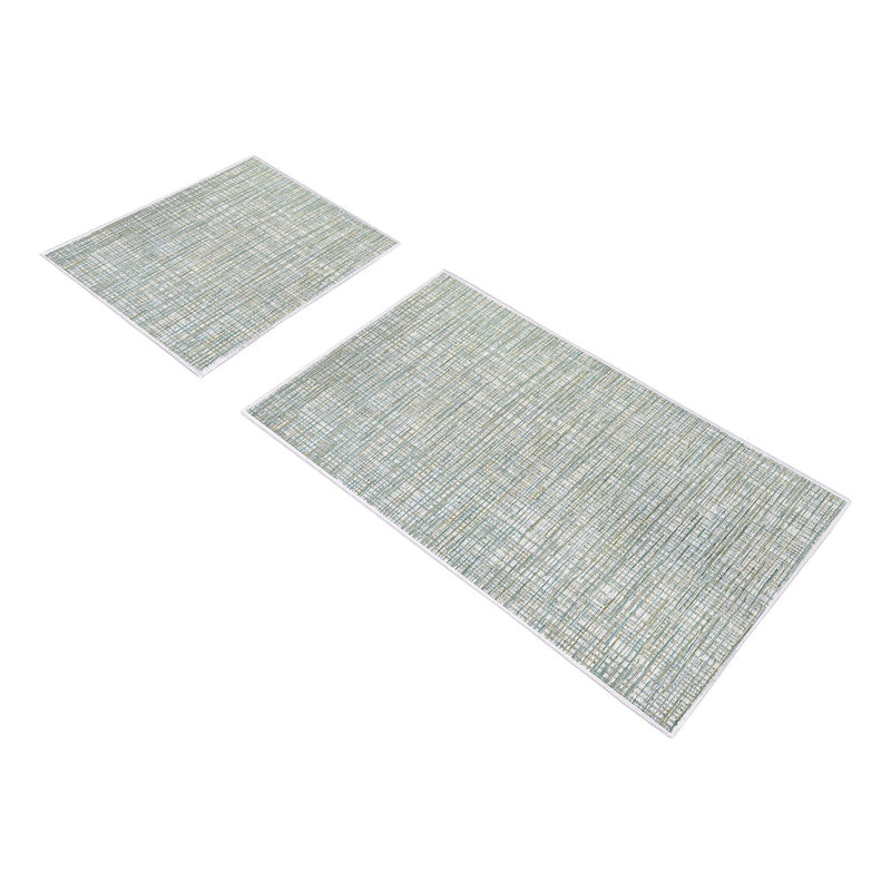 Ensemble de tapis de bain 2 pièces McKinleyville, Vert / gris