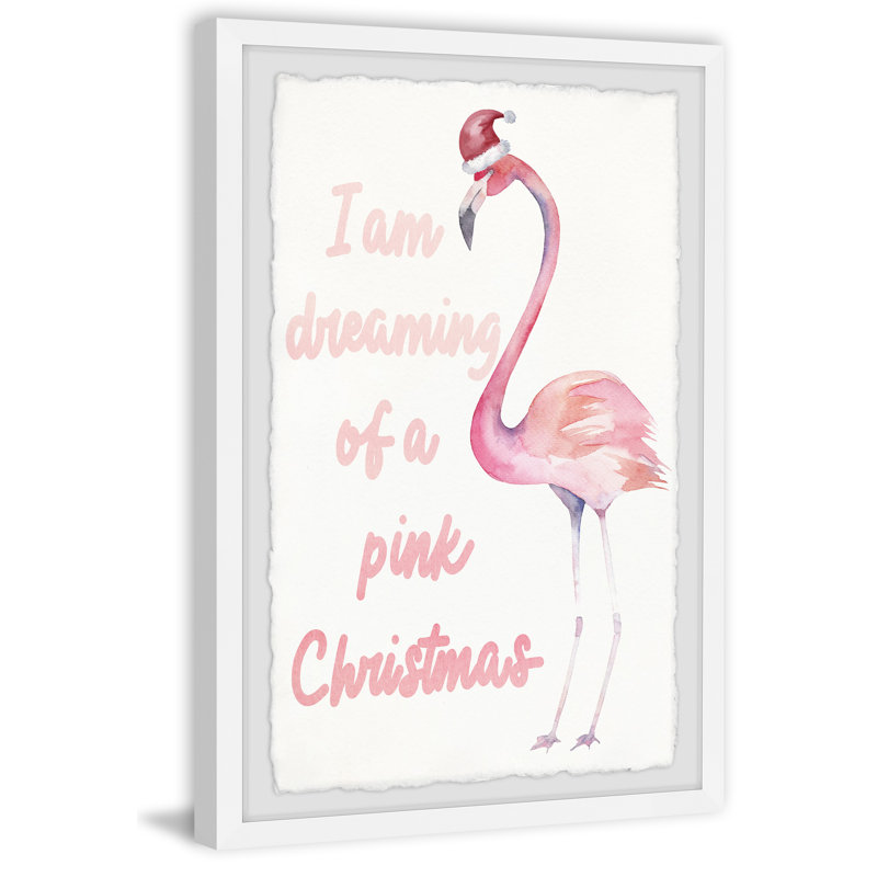 «Dreaming Of A Pink Christmas», reproduction encadrée, H 45 po x l 30 po x P 1,5 po