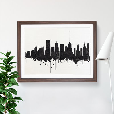 Dynamic Skyline Architecture Abstract - Single Picture Frame Painting