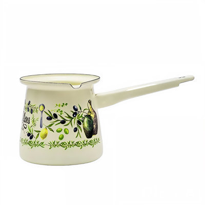 Olives Enamel Coffee Pot – 0.4 L (0.42 Qt)