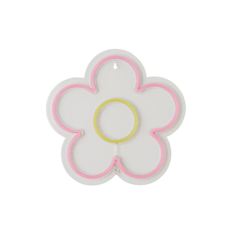 Neon Sign Flower Style Novelty Wall Light