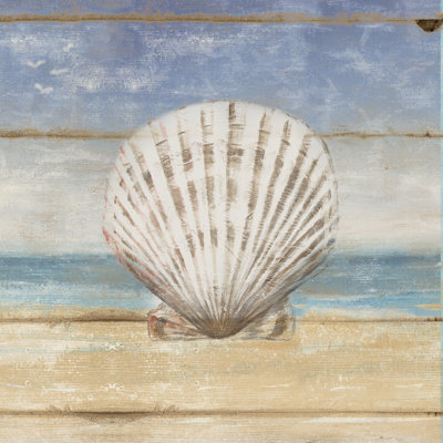 Better At The Beach Clam Shell - Wrapped Canvas Painting
