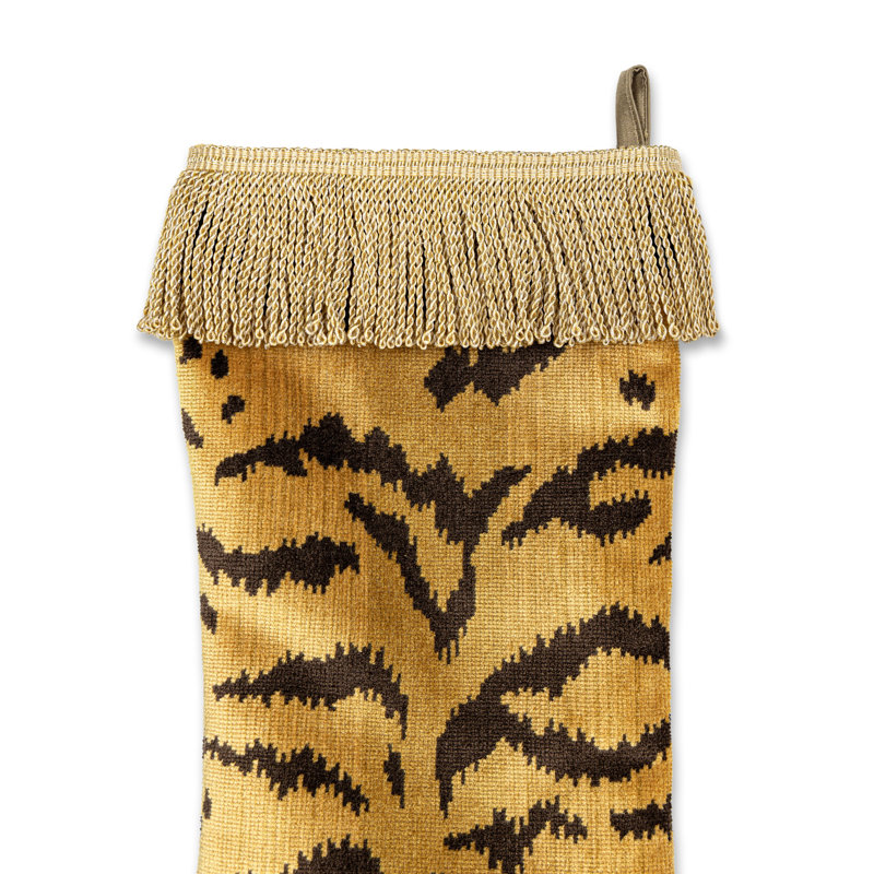 TIGRE STOCKING / TRIM, Ivoire / or / noir