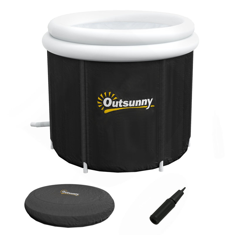 Outsunny Ice Bath Tub, 79 Gallon Outdoor Portable Cold Plunge Tub with Thermo Lid, Cover and Carry Bag for Athletes Recovery and Cold Water Therapy