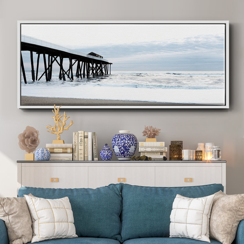 Belmar Pier I - toile encadrée, H 20 po x l 50 po
