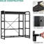 Commode 7 tiroirs, rangement avec tablettes, commode en tissu, commode pour chambre à coucher, salon, placards, structure en acier robuste, plateau en bois, bacs en tissu à tirer facilement-1072148447