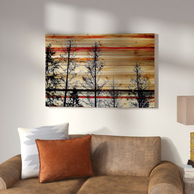 " Trees Against Red Sky " by Parvez Taj