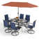 Sutiya 6 - Person Metal Patio Dining Set with Rectangular Table