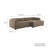 Liana Upholstered Fabric Modular Sofa With Chaise-101323756-101323754