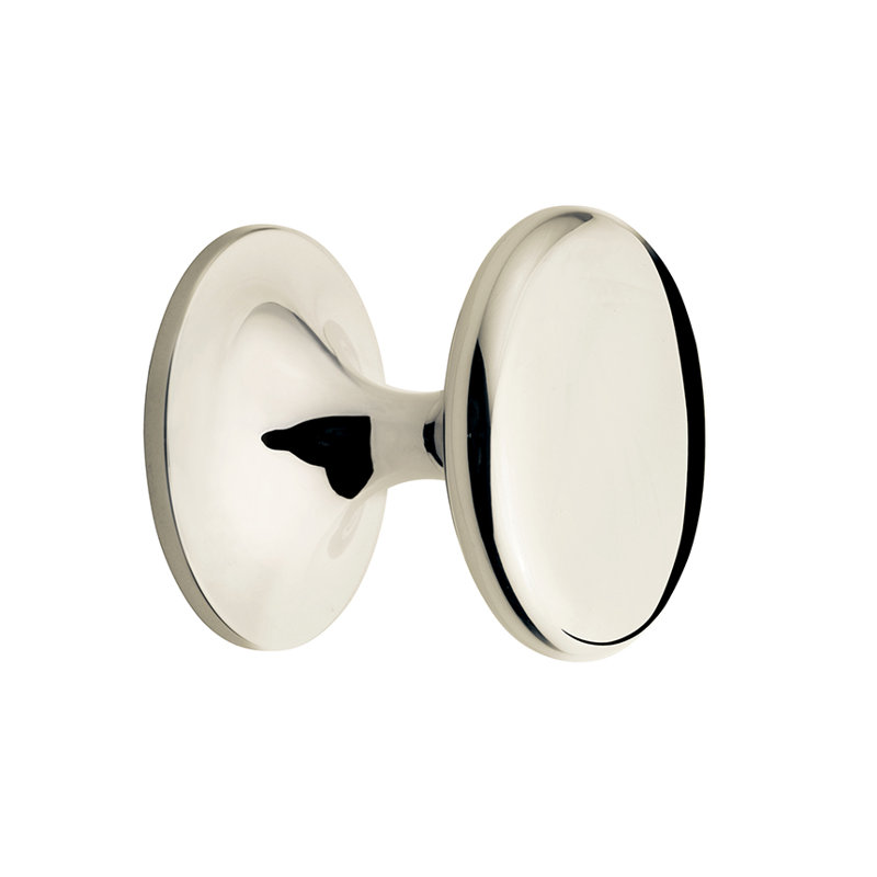 Poignée ronde Chloeu, Nickel poli, H 1,26 po x l 1,25 po x P 1,25 po
