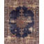 Oriental Area Rug in Distressed Stonewash Blue